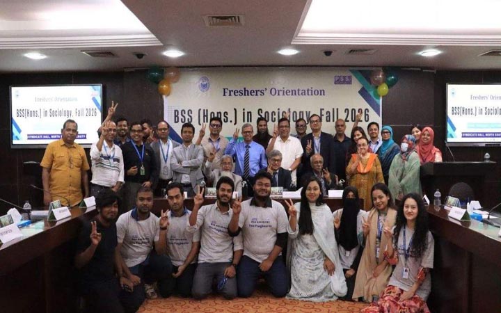 নবীন শিক্ষার্থীদের বরণ করল নর্থ সাউথ বিশ্ববিদ্যালয়ের সমাজবিজ্ঞান প্রোগ্রাম
